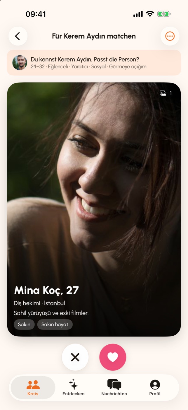 Swipe für deinen Freund.