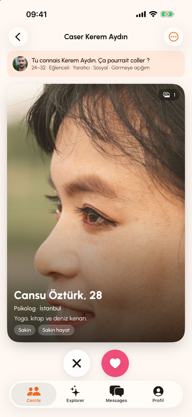 Swipe pour ton ami.